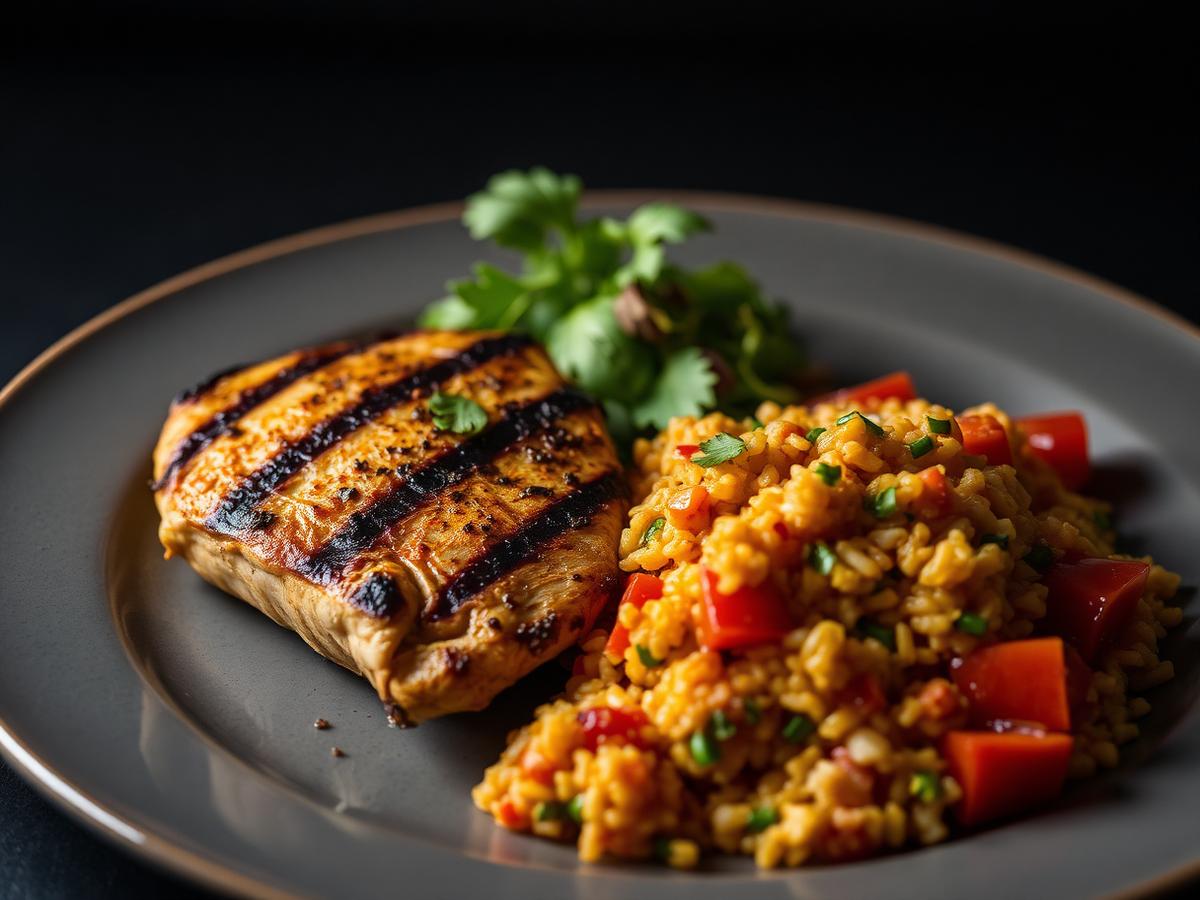 Grilled Chicken & Party Jollof